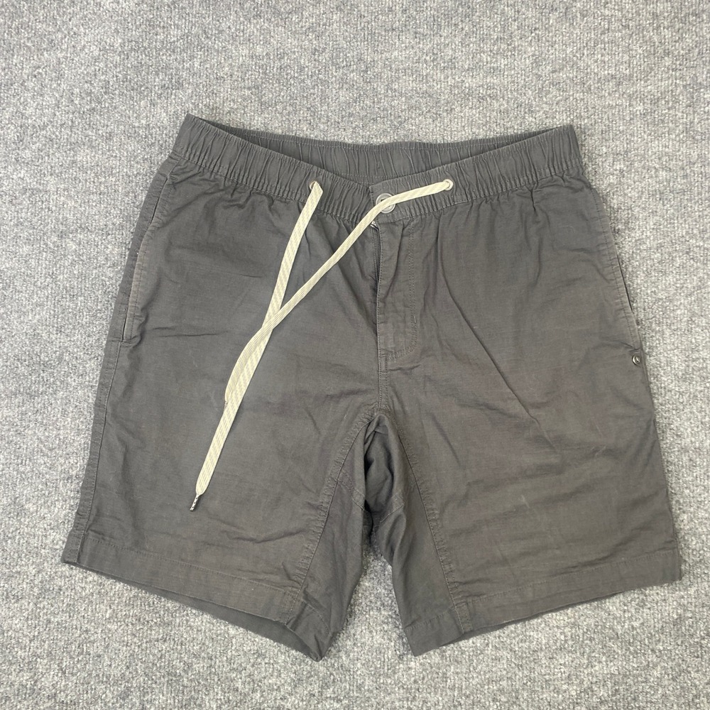 Vuori Ripstop Climber Shorts Mens Medium Charcoal Grey V370 Drawstring Stretch